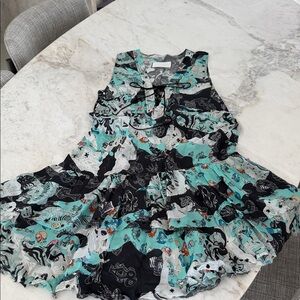 Zadig & Voltaire Black and Teal Mini Dress